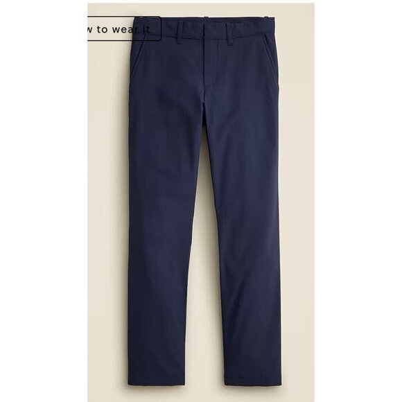 J.Crew Crewcuts $70 Boys' 770™ straight-fit tech pant Navy Size 6 BO027 - Picture 1 of 7